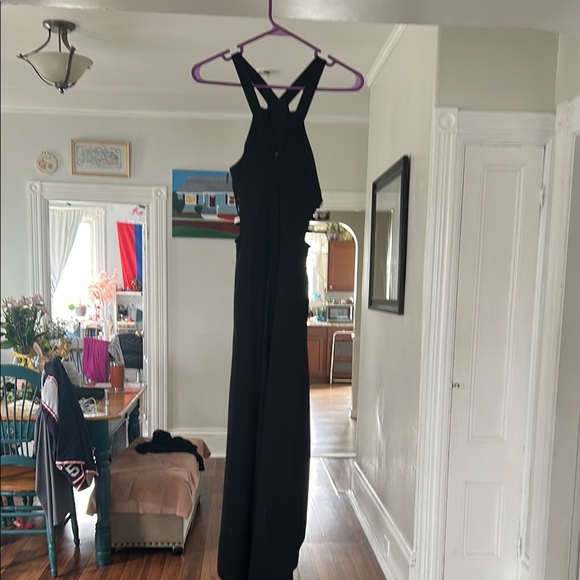 Black Slim Prom Dress / elegant dress WORN ONCE - Picture 3 of 4